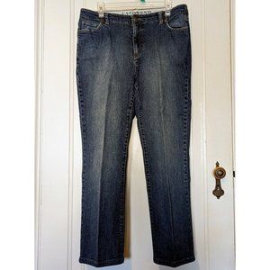 Lands' End Women's Dark Blue Straight Leg Jeans